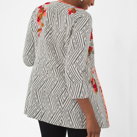 Chico's Embroidered Artisan Applique Jacket - Picture 2 of 8